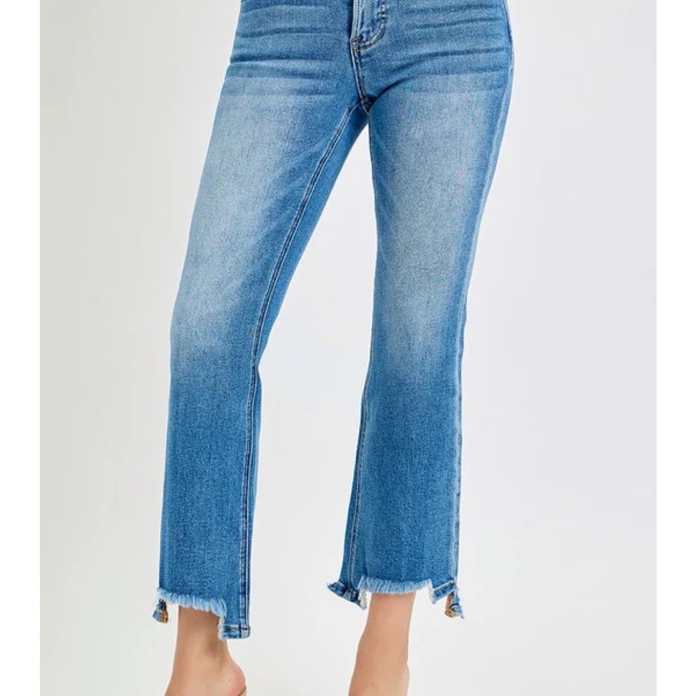 Risen tummy control mid rise cropped jean